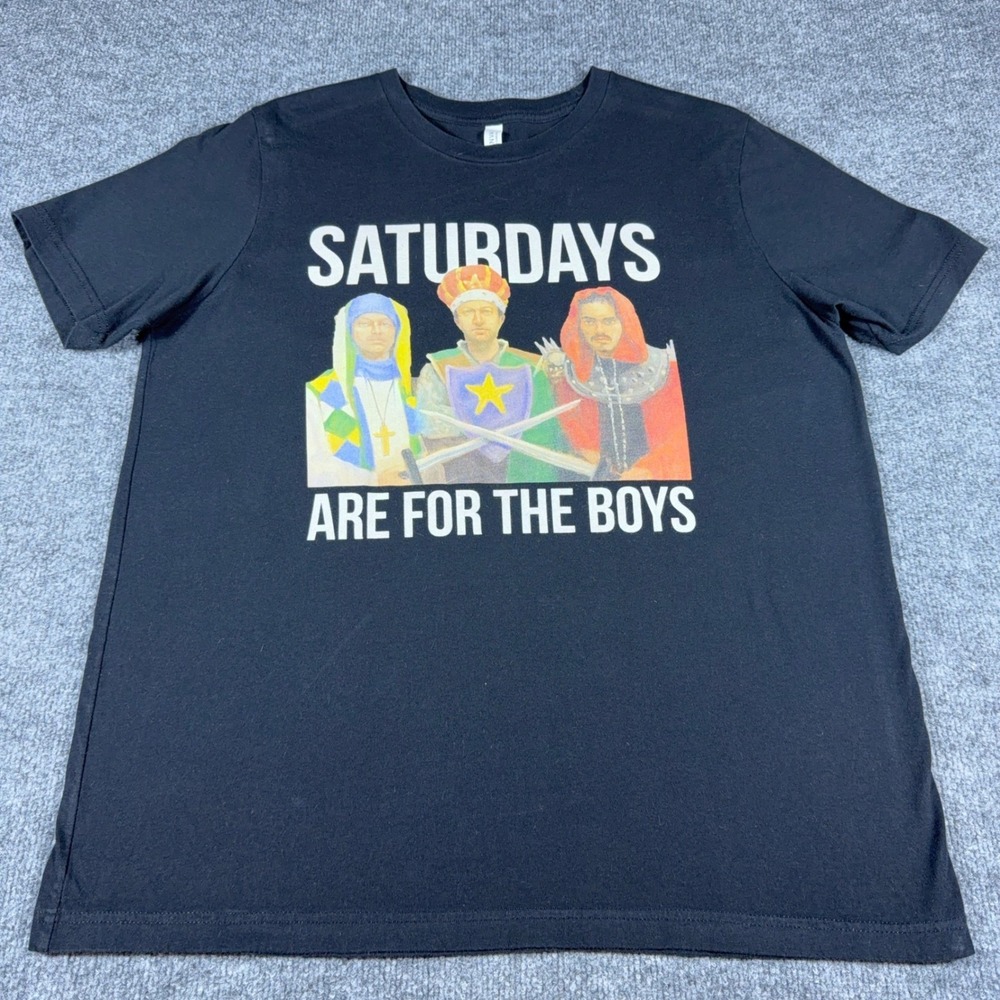 Barstool Saturdays Are For The Boys Shirt Mens‎ XL Funny Medieval Knights Tee
